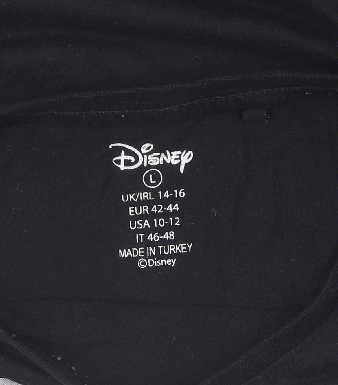Disney Unisex Adults Black L Mickey T-Shirt