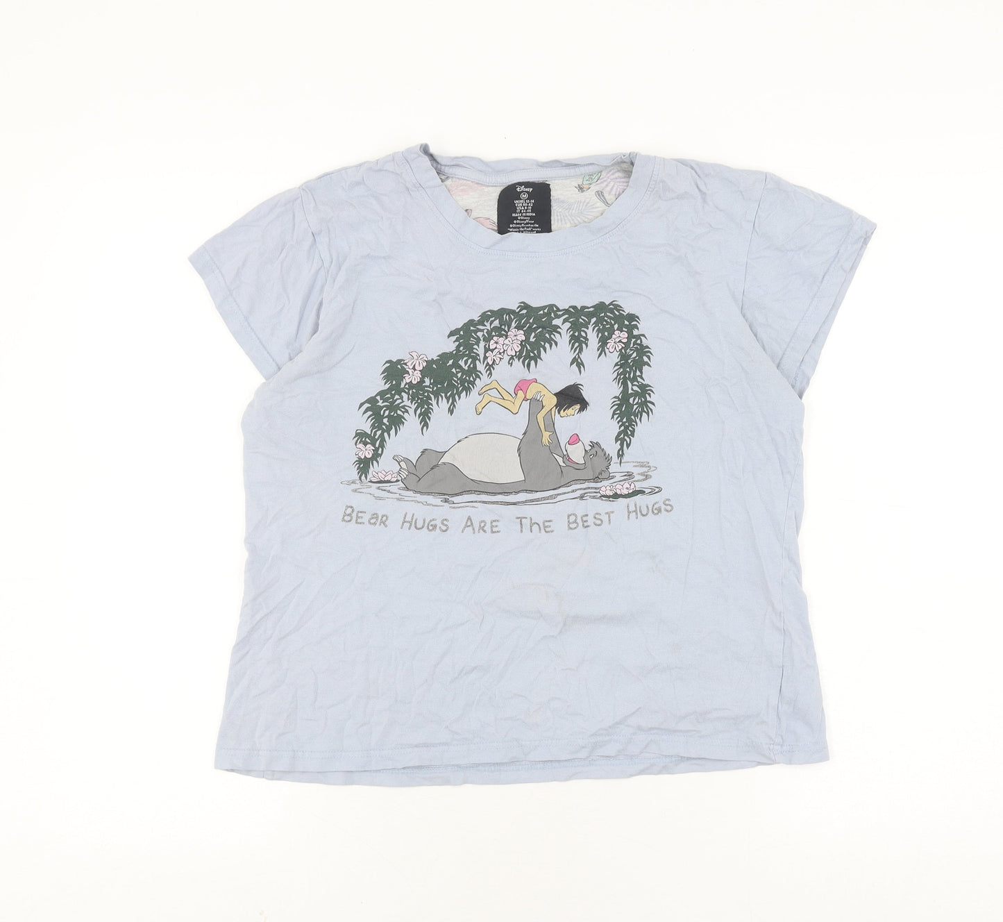 Disney Women's Blue M T-Shirt Bear Hugs Casual