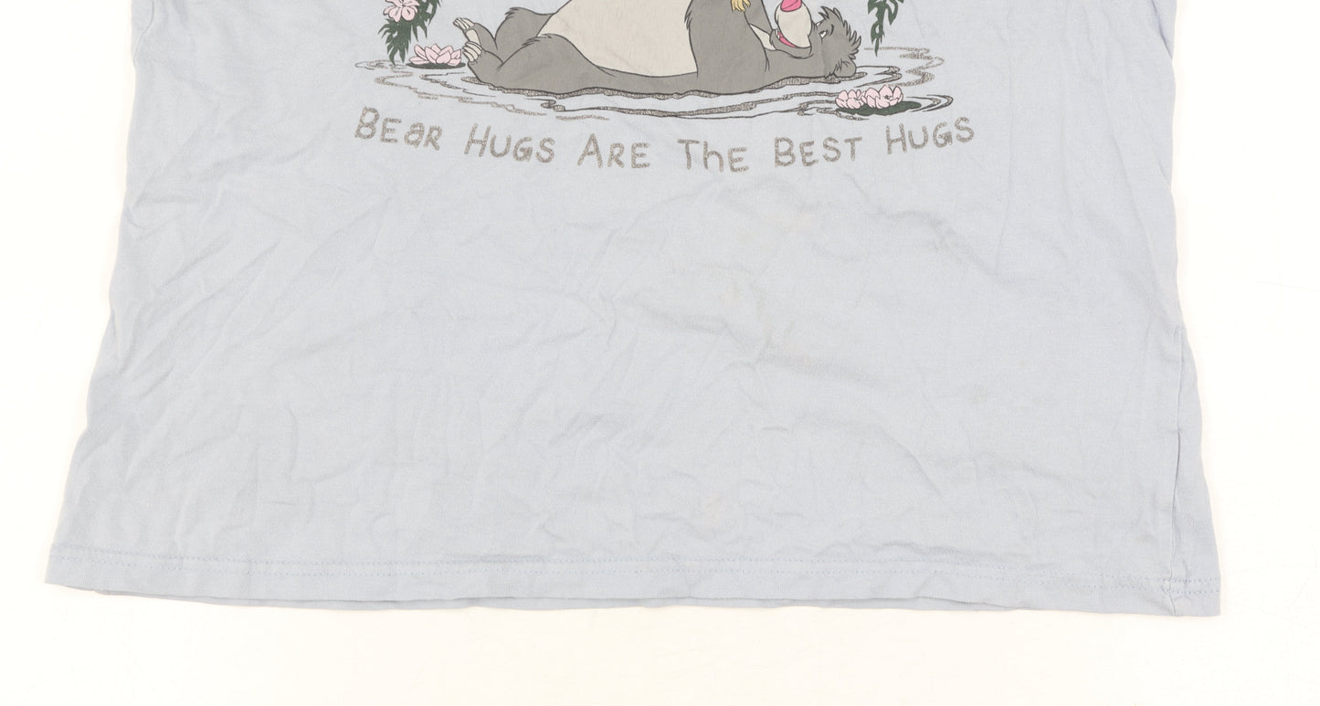 Disney Women's Blue M T-Shirt Bear Hugs Casual