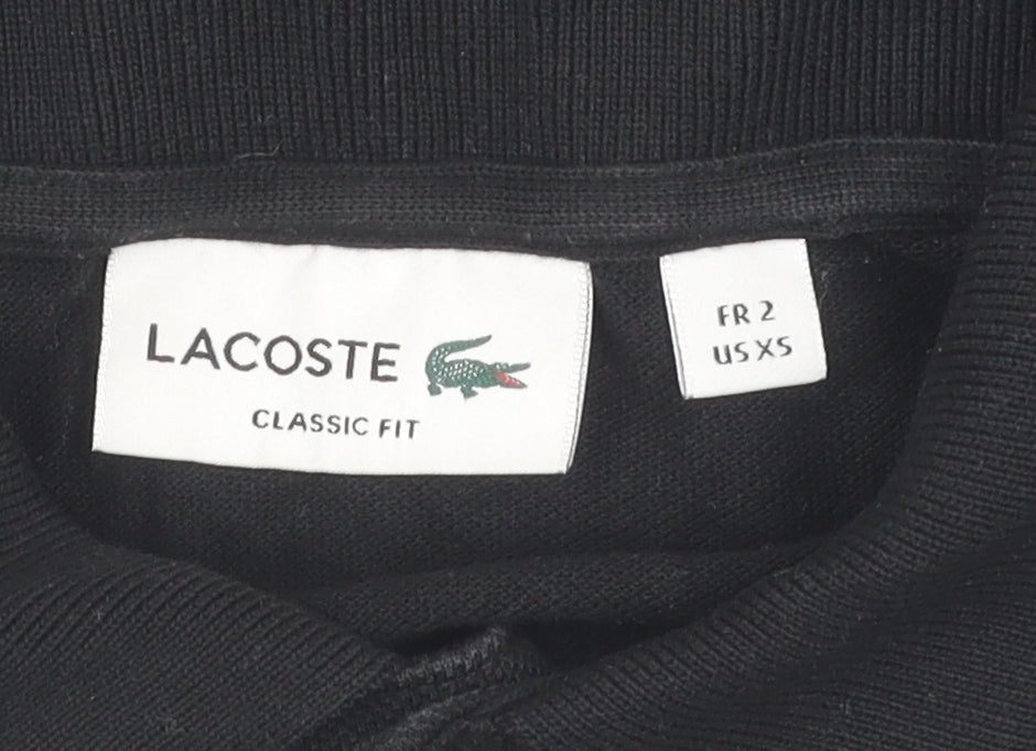 Lacoste Men's Black XS Cotton Pullover Sweatshirt
