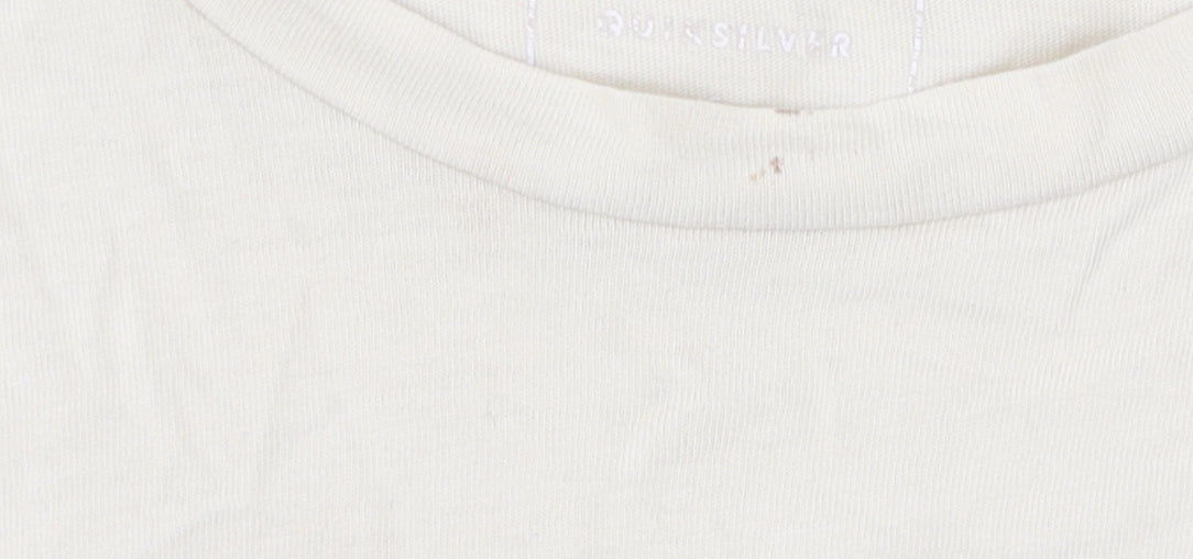 Quiksilver Unisex Beige L Cotton T-Shirt Classic Style