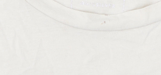 Quiksilver Unisex Beige L Cotton T-Shirt Classic Style