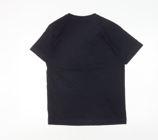 Continental Men's Black Graphic Print Cotton T-Shirt, S