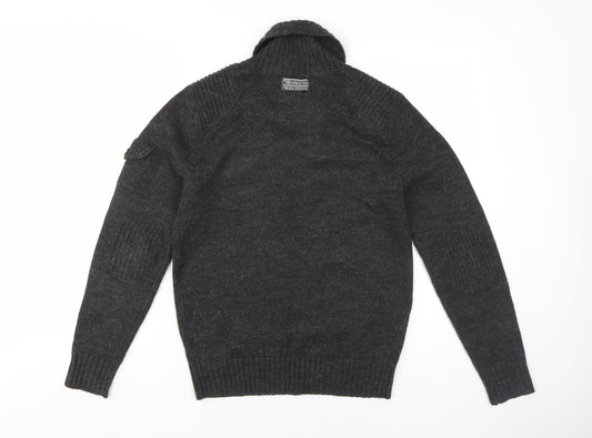 Rivington Denim Men's Black High Neck Pullover, Size S