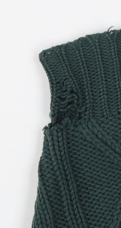 Ferndale Men's Green Medium Cable Knit Pullover Jumper