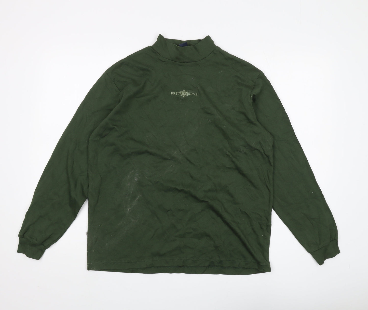 Woolrich Women's Green Long Sleeve Cotton T-Shirt M