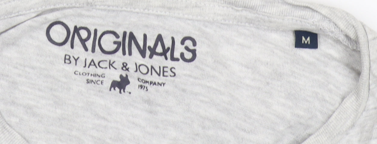 Jack & Jones Men's Grey College Graphic Tee M