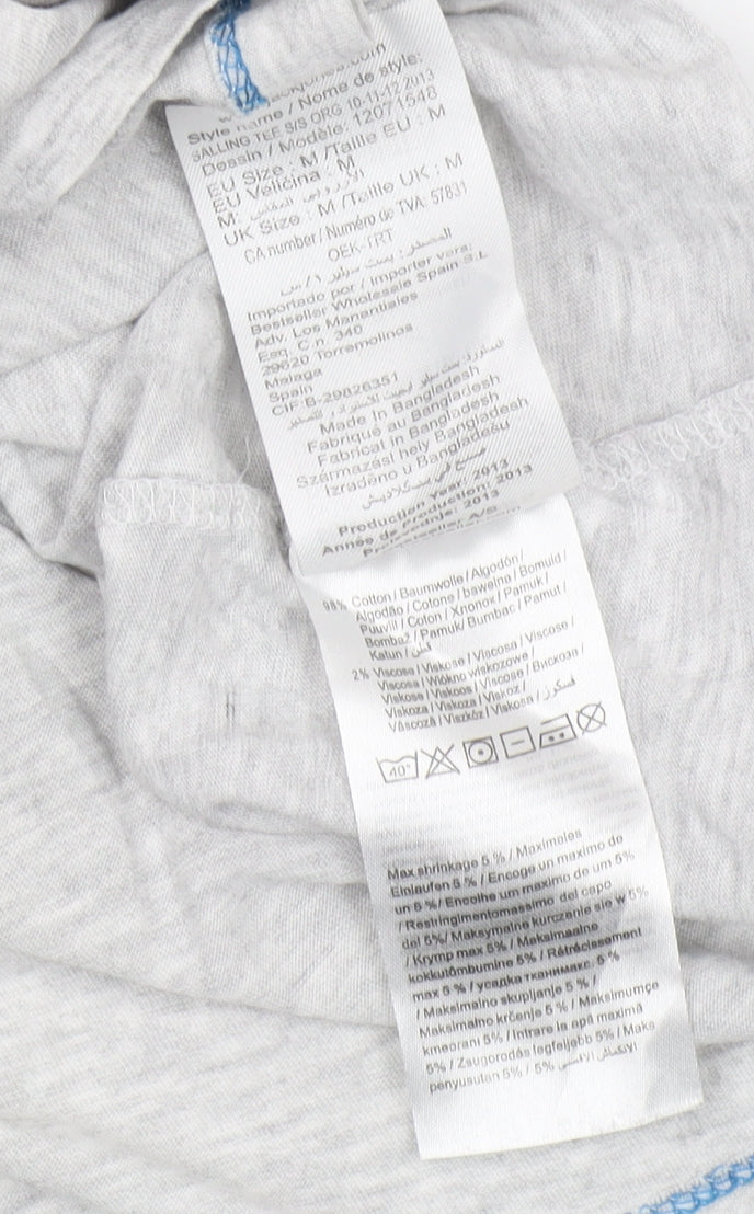 Jack & Jones Men's Grey College Graphic Tee M