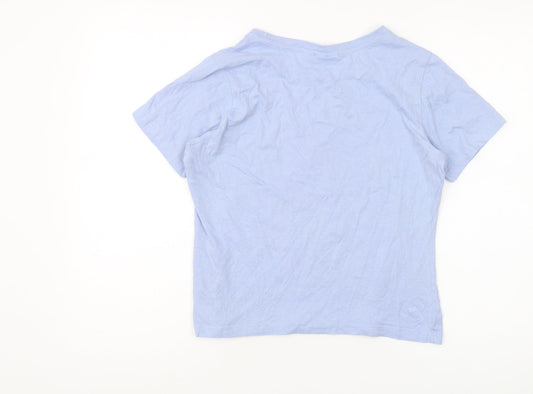 Disney Women’s Blue Stitch T-Shirt, Medium, Cartoon Style