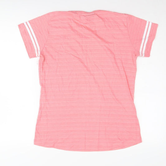 Womens UK Size 12 Tog Twenty Four Pink Cotton T-Shirt