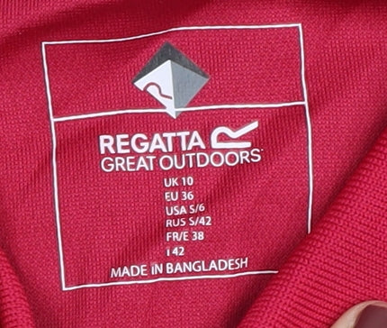 Regatta Women's Red Polo Shirt, Size 10, Short Sleeve