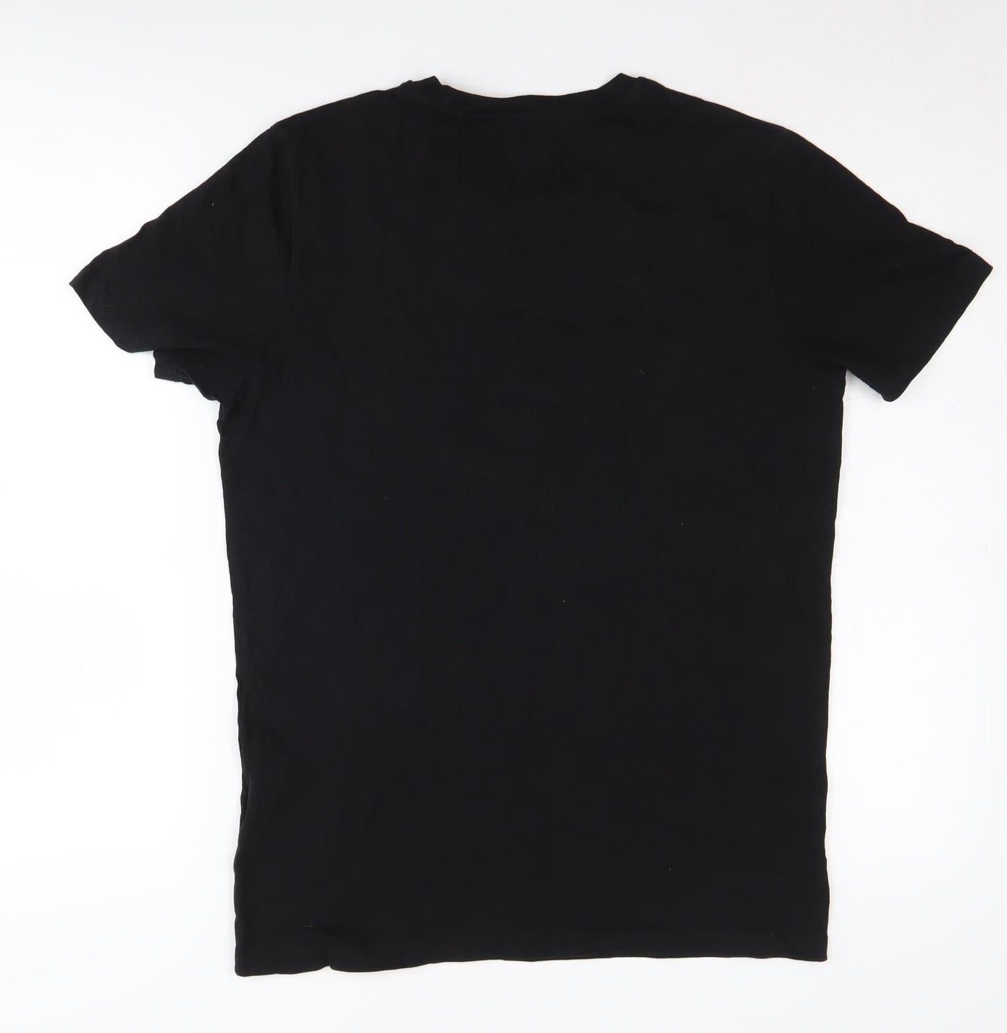 Jack & Jones Men's Black Cotton T-Shirt, Size S, Logo