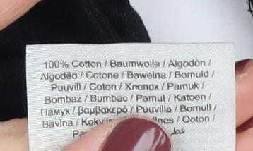 Jack & Jones Men's Black Cotton T-Shirt, Size S, Logo