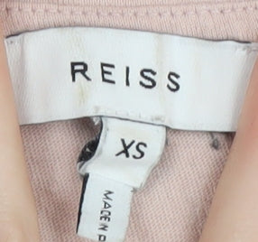 Reiss Women's Pink V-Neck T-Shirt XS