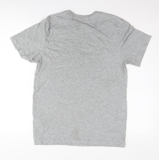 Nike Men's Grey Sports T-Shirt, Size S, Dri-Fit