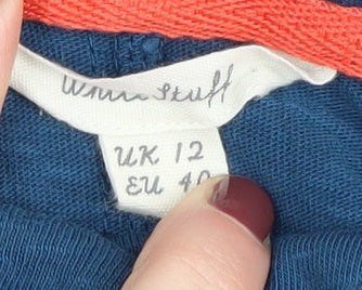 White Stuff Women's Blue Cowl Neck Pullover Size 12