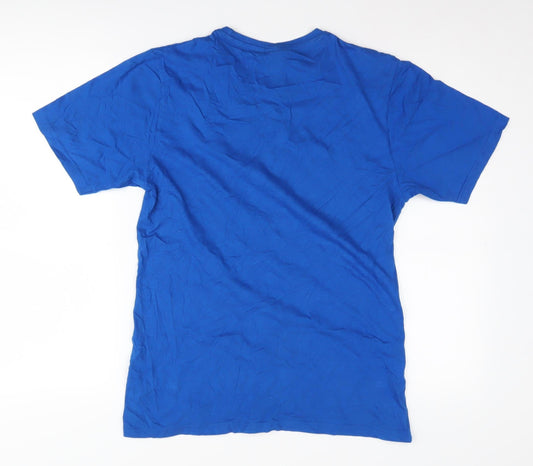 Disney Men's Blue Grumpy Cartoon T-Shirt, Size S, Cotton