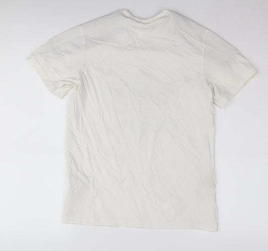 adidas Women's White T-Shirt, Size 4, Casual Style