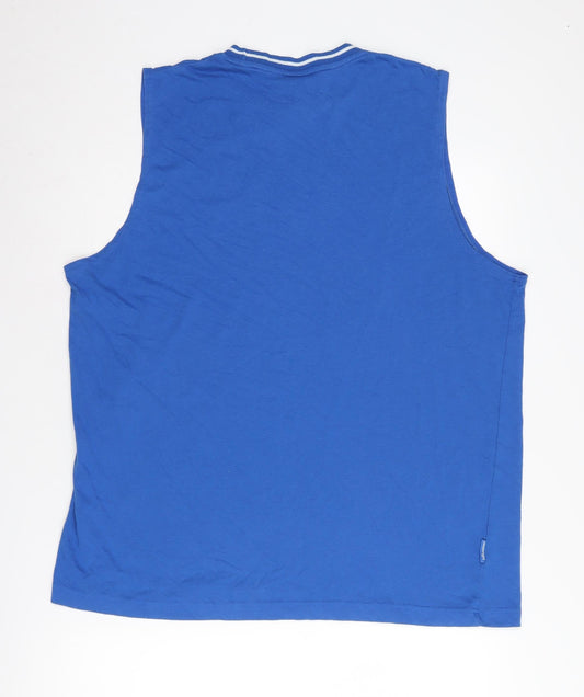 Slazenger Men's Blue Sleeveless Crew Neck T-Shirt 2XL