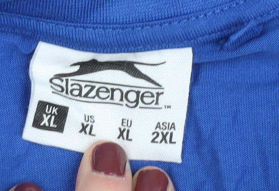 Slazenger Men's Blue XL V-Neck T-Shirt