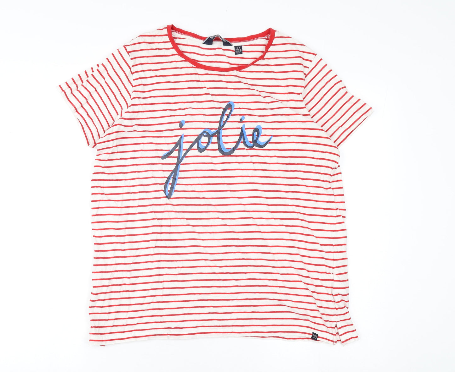 Regatta Women's Red Striped Casual T-Shirt Size 16