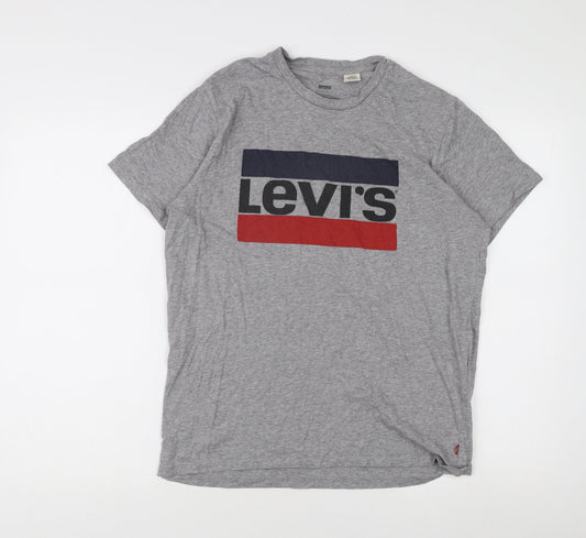 Levi's Men's Grey Medium Graphic Print T-Shirt