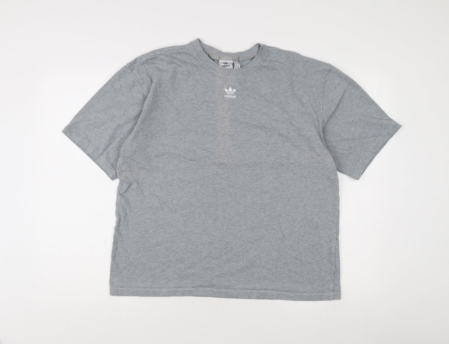 Adidas Unisex Grey Cotton T-Shirt S - Casual Jersey Tee