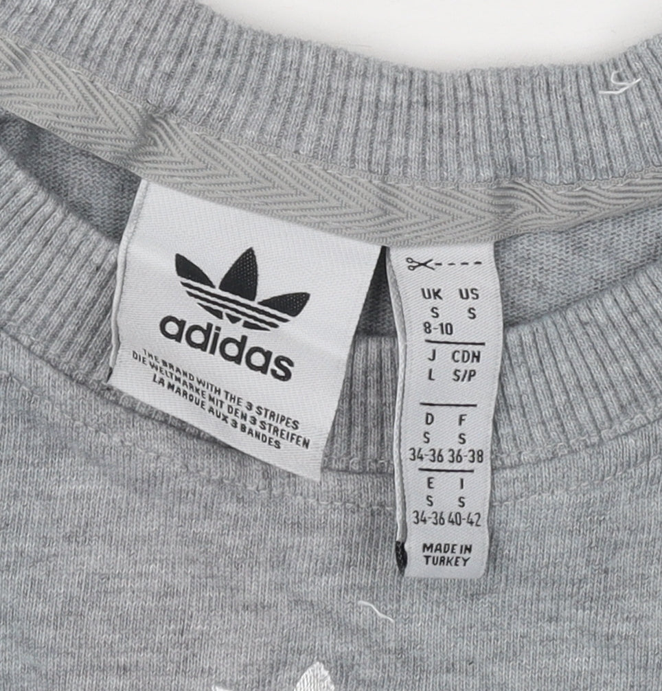 Adidas Unisex Grey Cotton T-Shirt S - Casual Jersey Tee