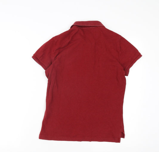 Ralph Lauren Women's Slim Fit Red Polo Shirt L