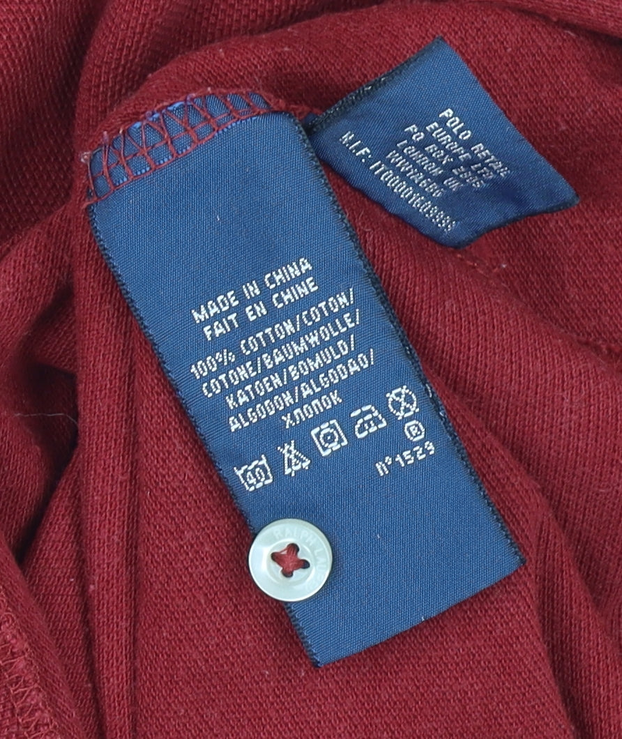 Ralph Lauren Women's Slim Fit Red Polo Shirt L