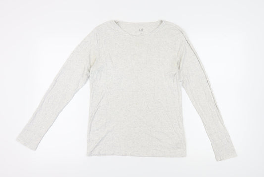 GAP Women’s Grey Long Sleeve Basic T-Shirt, L
