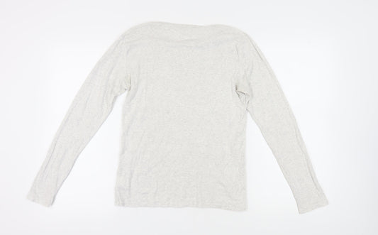 GAP Women’s Grey Long Sleeve Basic T-Shirt, L