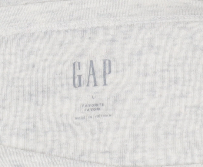 GAP Women’s Grey Long Sleeve Basic T-Shirt, L