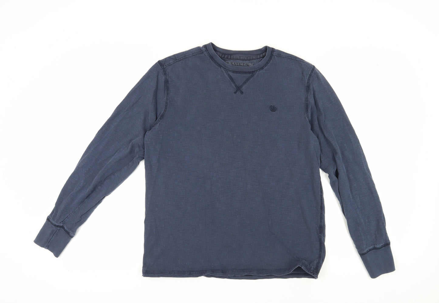 Fat Face Unisex Blue S Long Sleeve Cotton T-Shirt