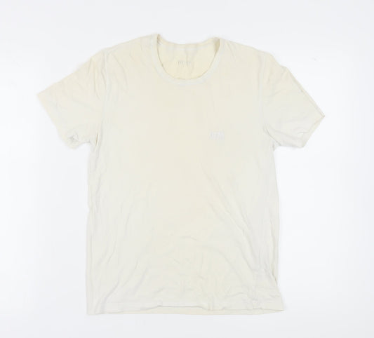Hugo Boss Men’s Beige Crew Neck T-Shirt, S, 100% Cotton