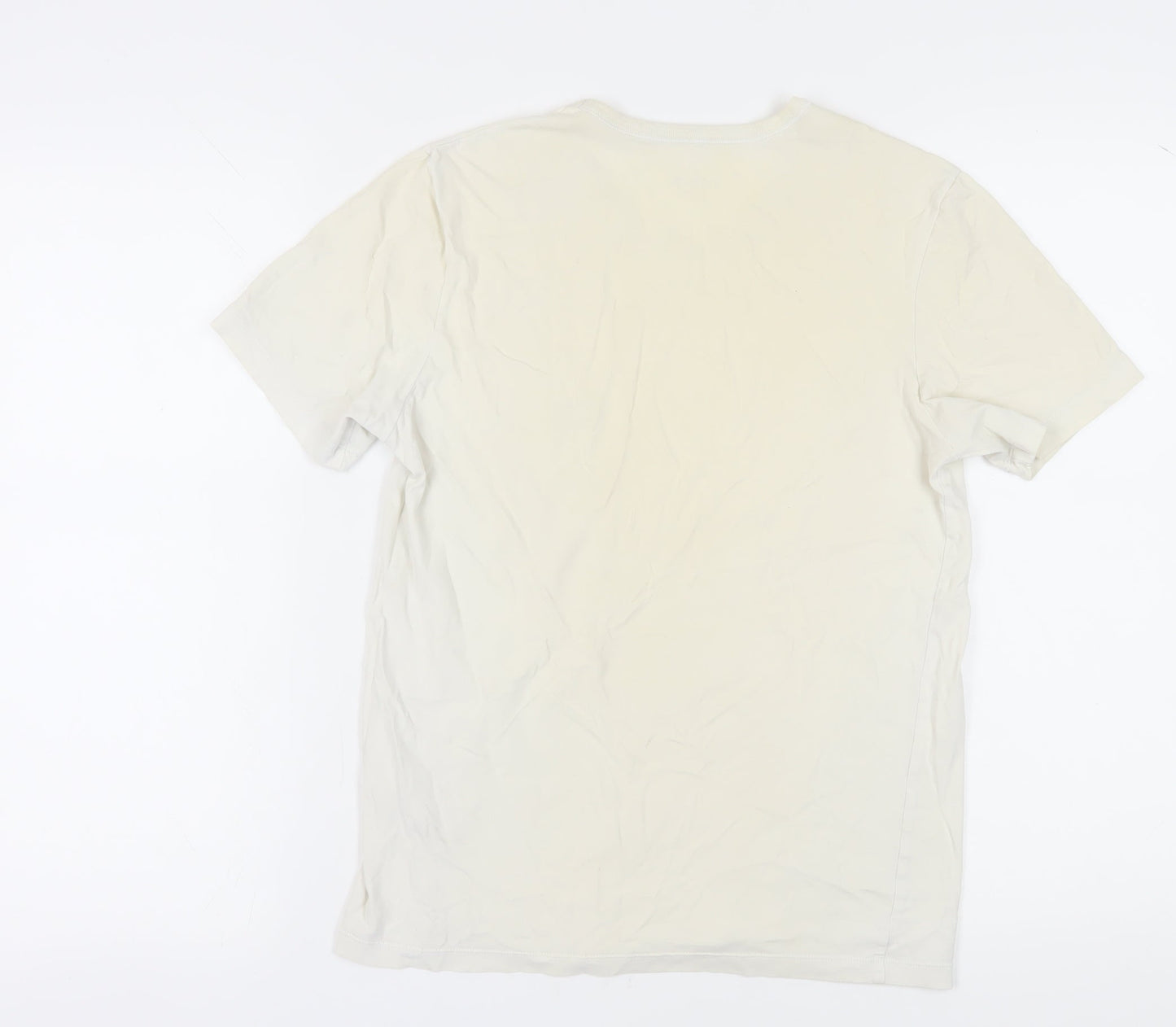 Hugo Boss Men’s Beige Crew Neck T-Shirt, S, 100% Cotton