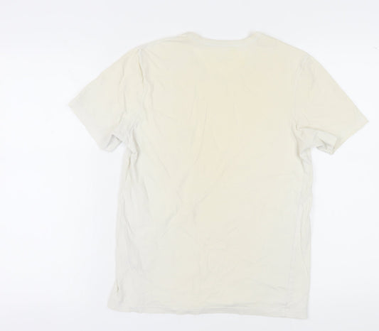 Hugo Boss Men’s Beige Crew Neck T-Shirt, S, 100% Cotton