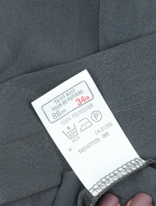 St Michael Women's Grey Button-Up Shirt Size 12