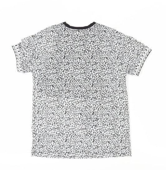 River Island Girls Black White Animal Print T-Shirt 11-12