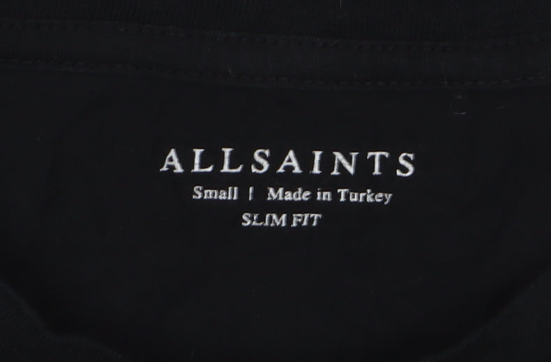 AllSaints Men's Black Slim Fit T-Shirt S