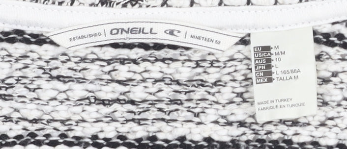 O'Neill Women's Black Striped Cardigan M
