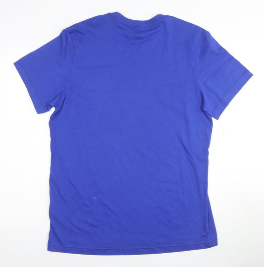 Adidas Men's Blue Sports T-Shirt - L