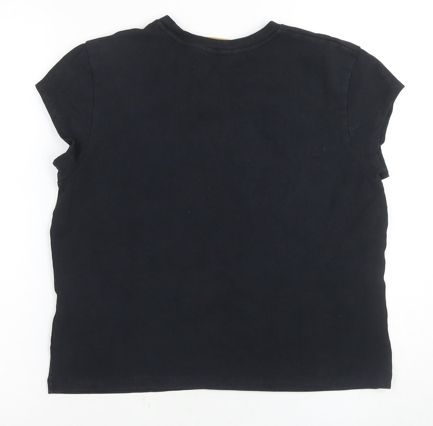 Superdry Women's Black T-Shirt, Size 14, Casual Wear