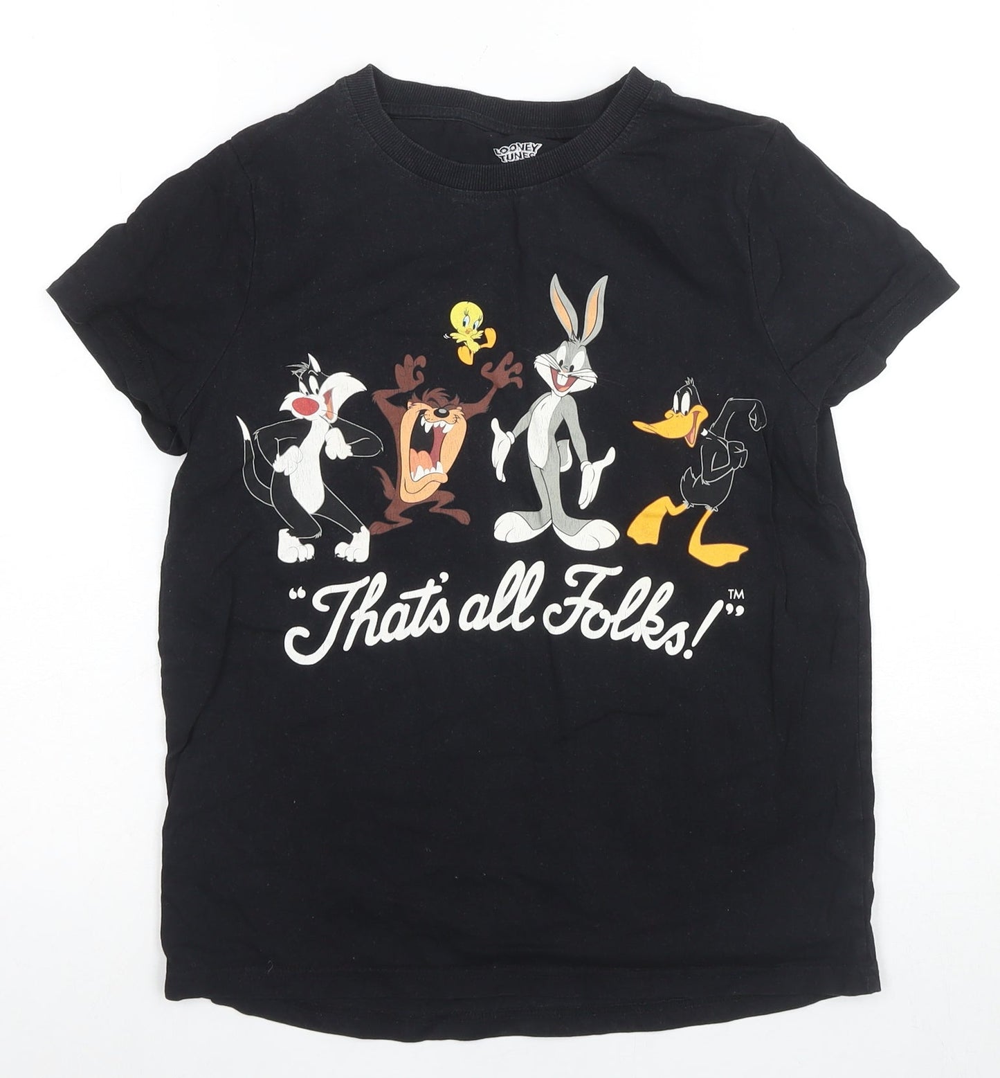 Looney Tunes Unisex Black XS Cartoon T-Shirt
