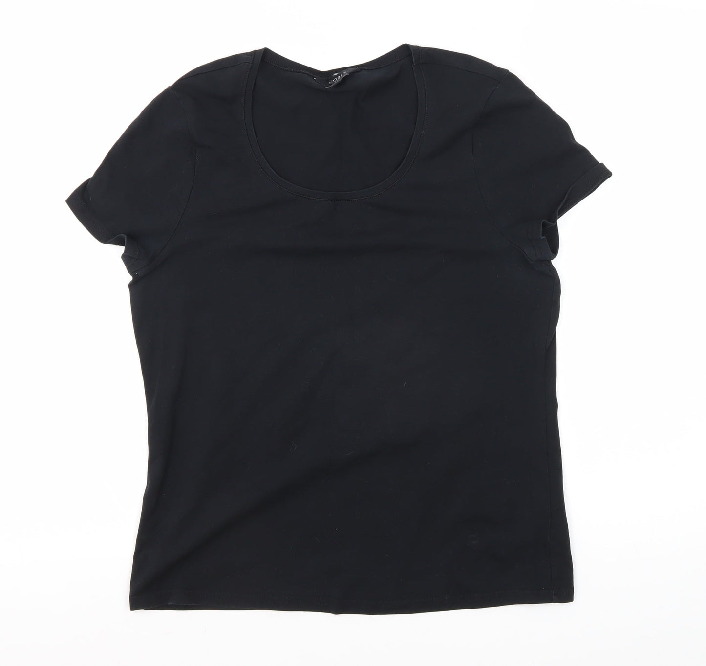 Hobbs Women's Black T-Shirt, Regular Fit, Size L, Casual