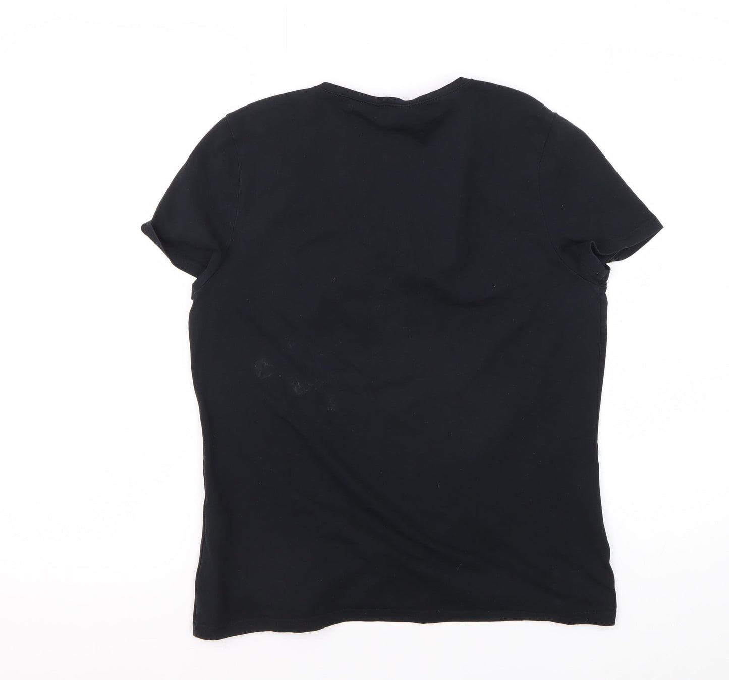 Hobbs Women's Black T-Shirt, Regular Fit, Size L, Casual