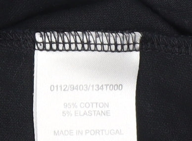 Hobbs Women's Black T-Shirt, Regular Fit, Size L, Casual