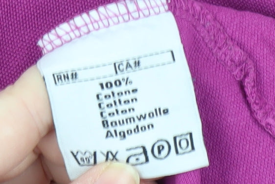 Kappa Men's Pink Polo - Large, Short Sleeve