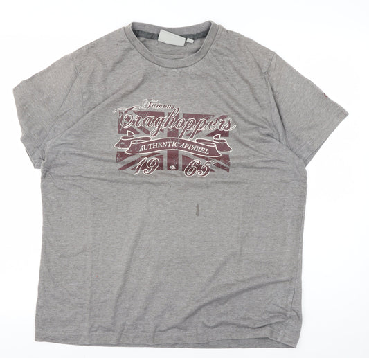 Craghoppers Men's Grey Medium Graphic T-Shirt
