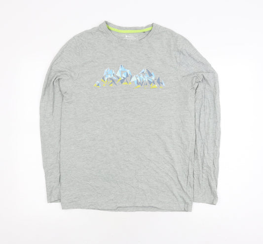 Mountain Warehouse Men's Grey Graphic Print Pullover Sweatshirt M